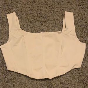 Beige Meshki Corset Top